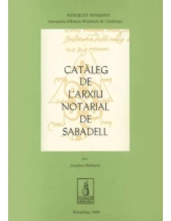 Catàleg de l'Arxiu Notarial de Sabadell