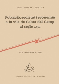 Població, societat i economia a la vila de Cabra del Camp al segle XVIII