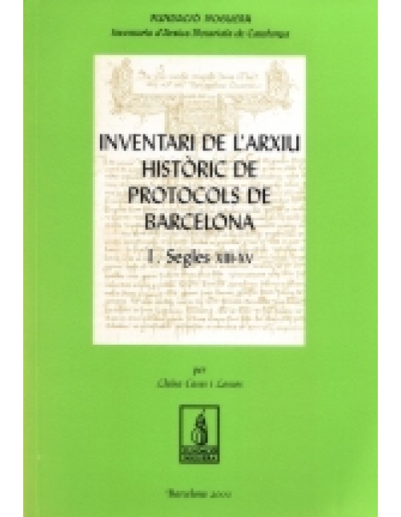 Inventari de l'arxiu històric de protocols de Barcelona