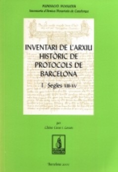 Inventari de l'arxiu històric de protocols de Barcelona