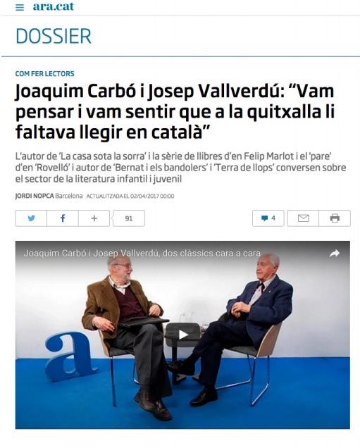 Entrevista Joaquim Carbó i Josep Vallverdú